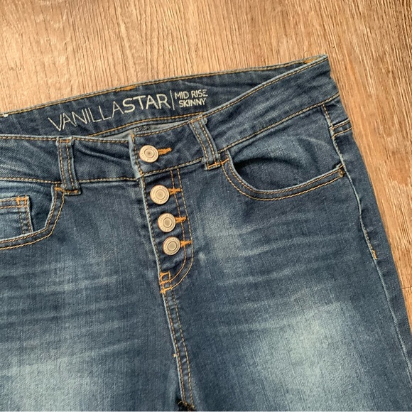 Vanilla Star Mid Rise Skinny Jeans Size 7 - Picture 3 of 8